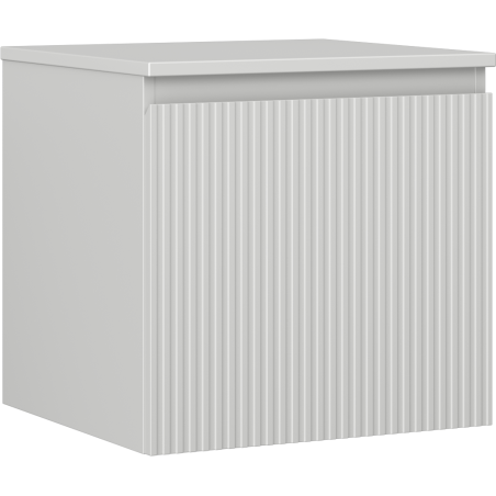 Mexen Rivel dulap de baie sub lavoar 50 cm cu blat, 1 sertar, canelat, gri mat - 91A20-05047-1-BFC62