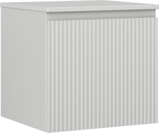 Mexen Rivel 50 cm-es fürdőszobai mosdószekrény, 1 fiók, bordázott, szürke matt - 91A20-05047-1-BFC62