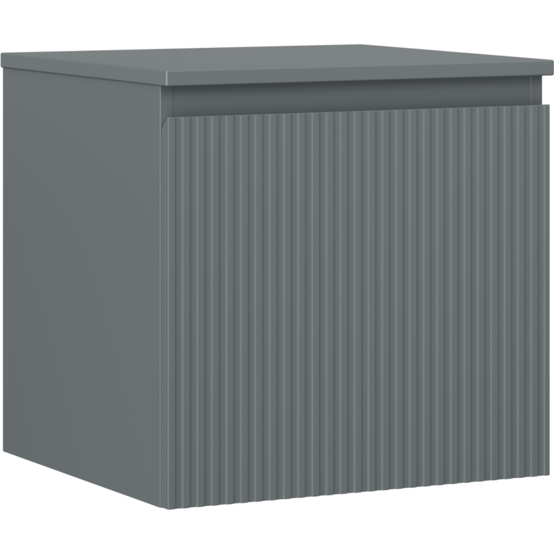 Mexen Rivel dulap baie sub chiuvetă 50 cm cu blat, 1 sertar, canelat, grafit mat - 91A20-05047-1-BFC66