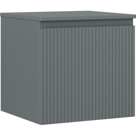 Mexen Rivel dulap baie de 50 cm cu blat, 1 sertar, cu caneluri, grafit mat - 91A20-05047-1-BFC66