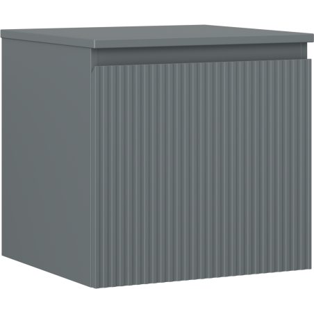 Mexen Rivel mosdó alatti szekrény 50 cm munkalappal, 1 fiók, bordázott, matt grafit - 91A20-05047-1-BFC66