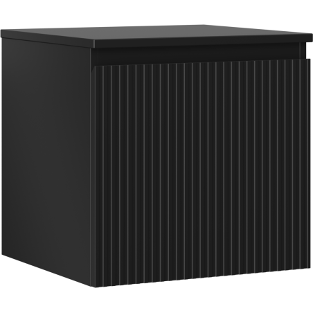 Mexen Rivel dulap baie sub lavoar de 50 cm cu blat, 1 sertar, canelat, negru mat - 91A20-05047-1-BFC71