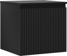 Mexen Rivel dulap baie sub lavoar 50 cm cu blat, 1 sertar, canelat, negru mat - 91A20-05047-1-BFC71