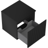 Mexen Rivel dulap baie sub lavoar de 50 cm cu blat, 1 sertar, canelat, negru mat - 91A20-05047-1-BFC71