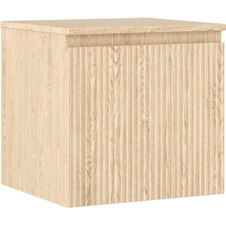 Mexen Rivel 50 cm-es mosdó alatti fürdőszobai szekrény lappal, 1 fiókos, barázdált, tölgy - 91A20-05047-1-BFC81