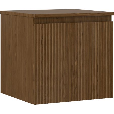 Mexen Rivel dulap baie sub lavoar 50 cm cu blat, 1 sertar, canelat, nuc - 91A20-05047-1-BFC86
