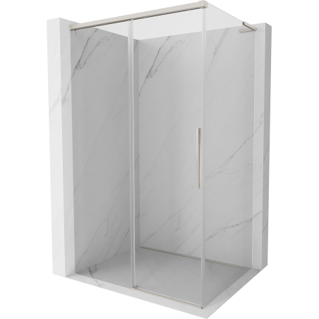 Mexen Rox L csúsztatott zuhanykabin 115 x 75 cm, átlátszó, szálcsiszolt nikkel - 8C2L-115-075-97-00