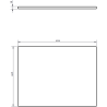 Mexen Rivel dulap baie sub lavoar 60 cm cu blat, 1 sertar, riflat, gri mat - 91A20-06047-1-BFC62