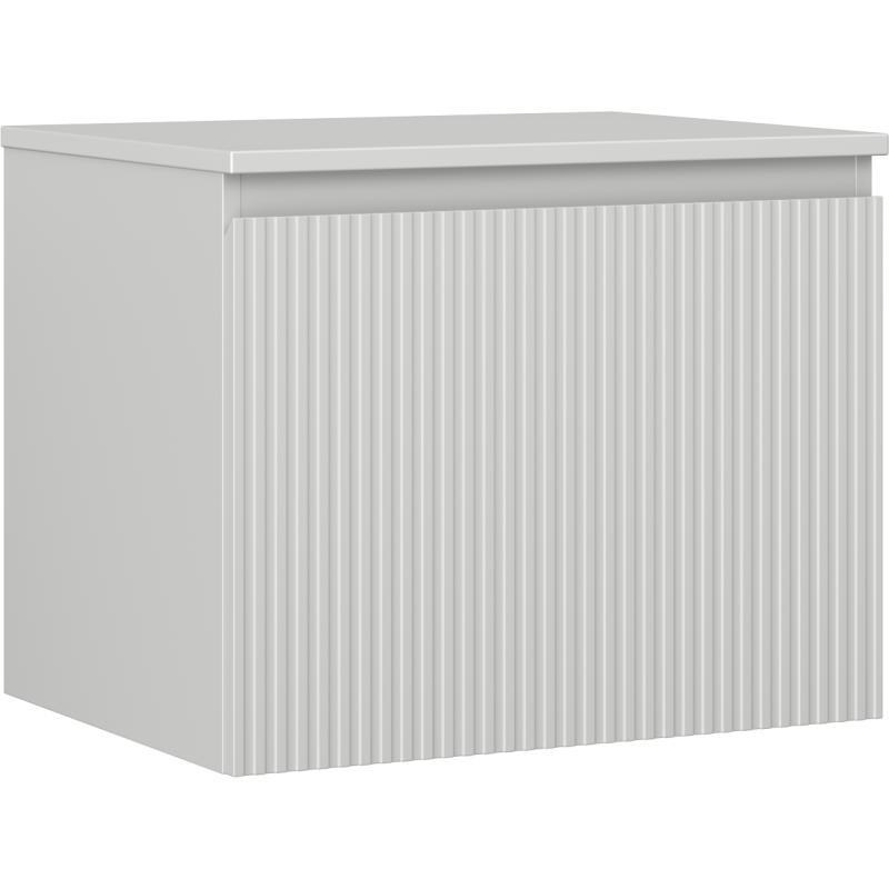 Mexen Rivel dulap baie sub lavoar 60 cm cu blat, 1 sertar, cu caneluri, gri mat - 91A20-06047-1-BFC62