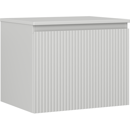 Mexen Rivel dulap baie sub lavoar 60 cm cu blat, 1 sertar, riflat, gri mat - 91A20-06047-1-BFC62
