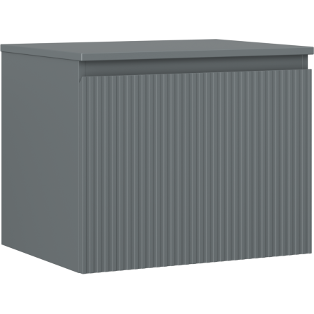 Mexen Rivel dulap de baie pentru lavoar 60 cm cu blat, 1 sertar, cu striații, grafit mat - 91A20-06047-1-BFC66