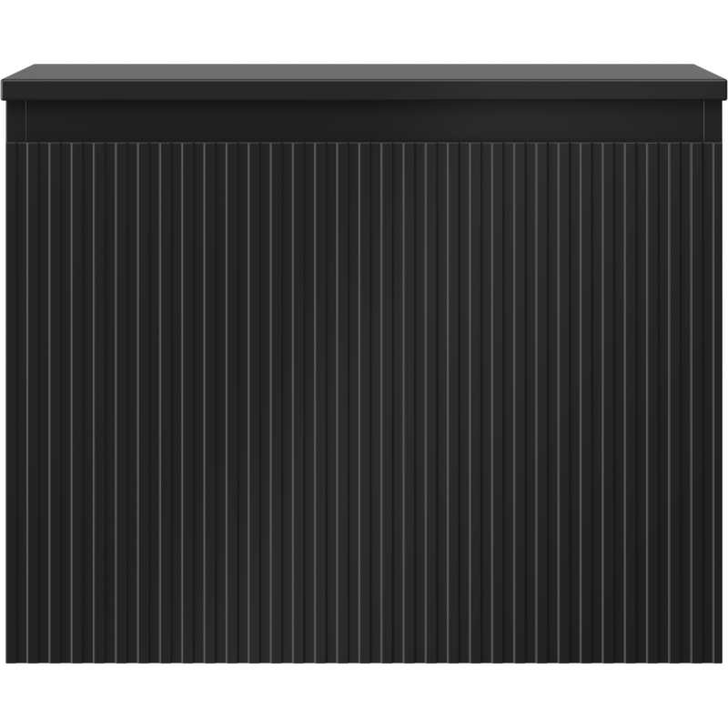 Mexen Rivel dulap baie sub chiuvetă 60 cm cu blat, 1 sertar, canelat, negru mat - 91A20-06047-1-BFC71