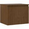 Mexen Rivel dulap baie suspendat de 60 cm cu blat, 1 sertar, striat, nuc - 91A20-06047-1-BFC86