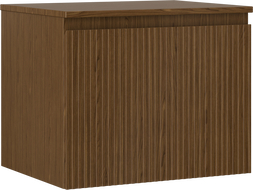 Mexen Rivel dulap baie suspendat de 60 cm cu blat, 1 sertar, striat, nuc - 91A20-06047-1-BFC86