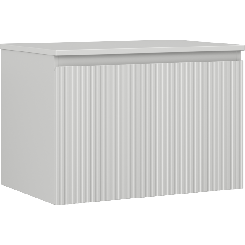 Mexen Rivel dulap baie sub chiuvetă 70 cm cu blat, 1 sertar, canelat, gri mat - 91A20-07047-1-BFC62