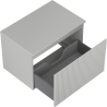 Mexen Rivel dulap baie sub lavoar de 70 cm cu blat, 1 sertar, striat, gri mat - 91A20-07047-1-BFC62