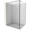 Mexen Kioto zuhanyfal Walk-in 100 x 200 cm, fekete keret 8 mm, arany - 800-100-101-50-70