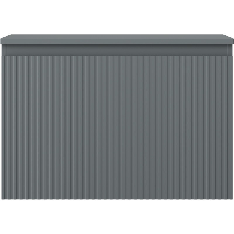 Mexen Rivel 70 cm-es alsó mosdós fürdőszobai szekrény, 1 fiókkal, barázdált, matt grafit - 91A20-07047-1-BFC66