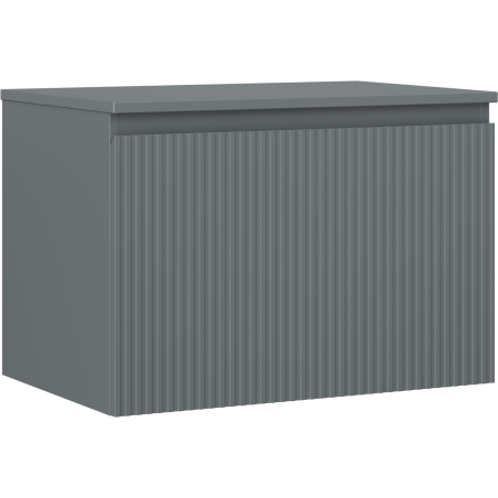 Mexen Rivel dulap baie sub chiuvetă de 70 cm cu blat, 1 sertar, canelat, grafit mat - 91A20-07047-1-BFC66