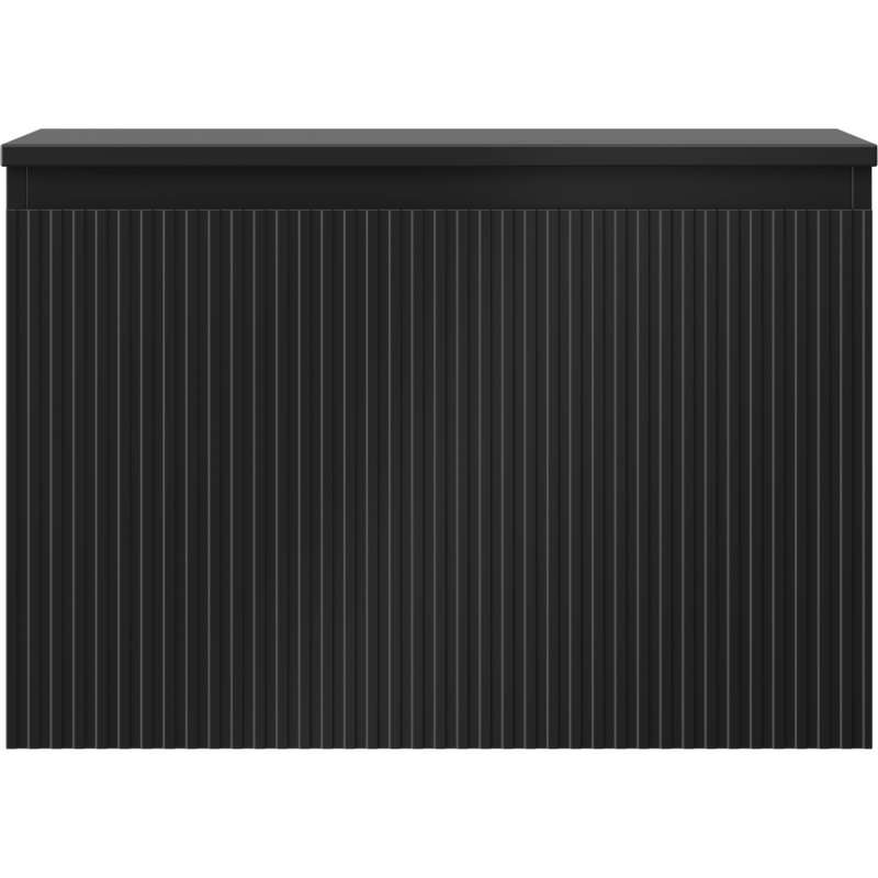 Mexen Rivel dulap baie de 70 cm cu blat, 1 sertar, canelat, negru mat - 91A20-07047-1-BFC71