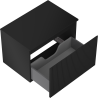 Mexen Rivel dulap de baie sub chiuvetă 70 cm cu blat, 1 sertar, striat, negru mat - 91A20-07047-1-BFC71