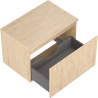 Mexen Rivel dulap baie sub lavoar 70 cm cu blat, 1 sertar, riflat, stejar - 91A20-07047-1-BFC81