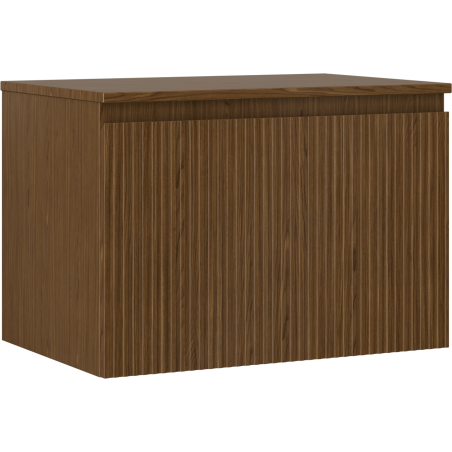 Mexen Rivel dulap baie sub chiuvetă 70 cm cu blat, 1 sertar, canelat, nuc - 91A20-07047-1-BFC86