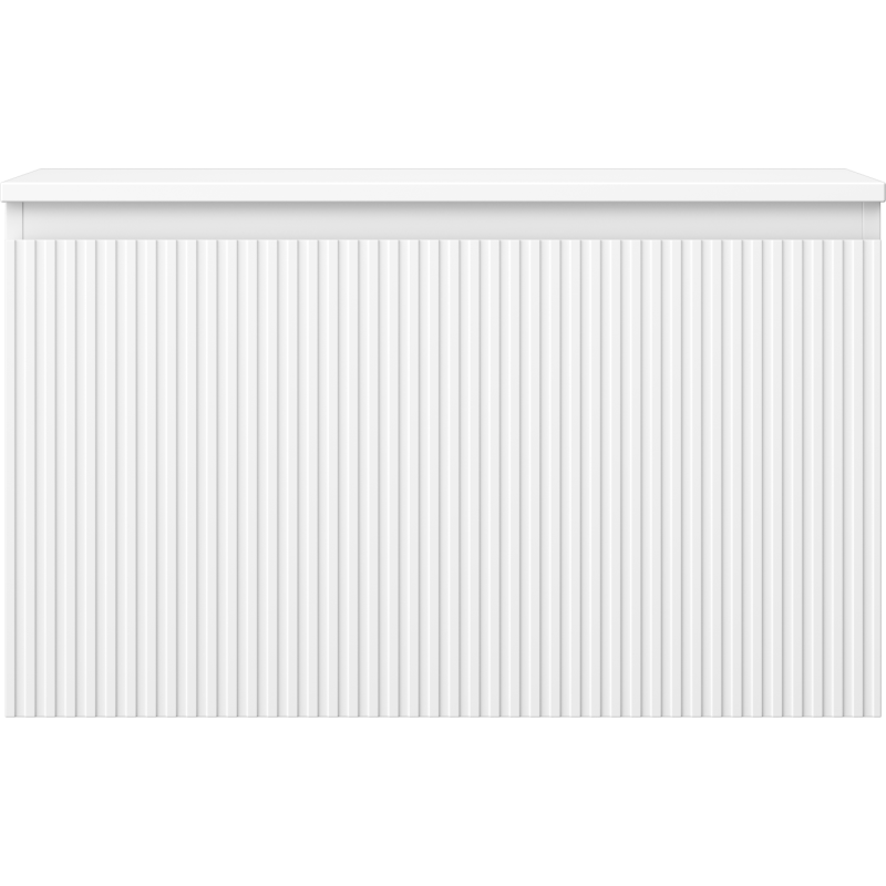 Mexen Rivel dulap baie de 80 cm cu blat, 1 sertar, riglat, alb mat - 91A20-08047-1-BFC01