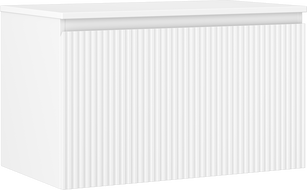 Mexen Rivel dulap baie de 80 cm cu blat, 1 sertar, riglat, alb mat - 91A20-08047-1-BFC01