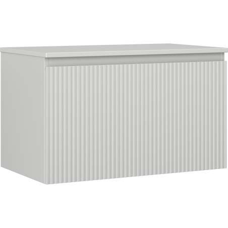 Mexen Rivel dulap de baie sub chiuvetă 80 cm cu blat, 1 sertar, canelat, gri mat - 91A20-08047-1-BFC62