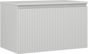 Mexen Rivel dulap de baie sub chiuvetă 80 cm cu blat, 1 sertar, canelat, gri mat - 91A20-08047-1-BFC62