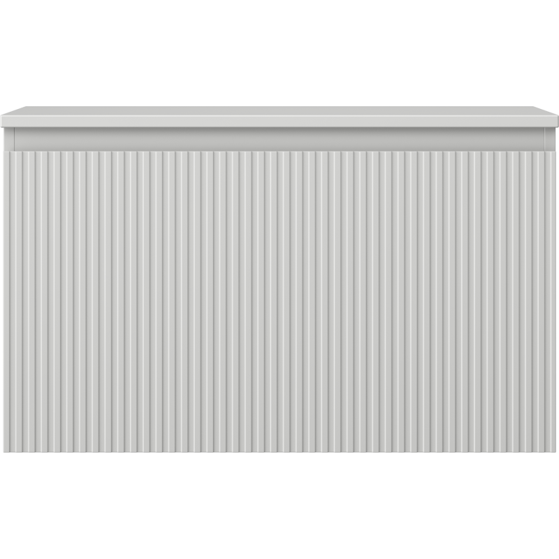 Mexen Rivel dulap baie sub lavoar 80 cm cu blat, 1 sertar, canelat, gri mat - 91A20-08047-1-BFC62