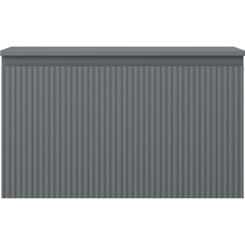 Mexen Rivel dulap baie sub chiuvetă 80 cm cu blat, 1 sertar, riflat, grafit mat - 91A20-08047-1-BFC66