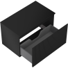 Mexen Rivel dulap băiță sub lavoar 80 cm cu blat, 1 sertar, canelat, negru mat - 91A20-08047-1-BFC71