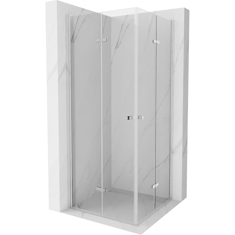 Mexen Lima Cabină de duș Duo pliabilă 70 x 70 cm, transparentă, crom - 856-070-070-02-00