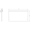 Mexen Rivel dulap baie sub chiuvetă 80 cm cu blat, 1 sertar, riflat, nuc - 91A20-08047-1-BFC86