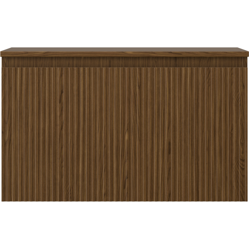 Mexen Rivel dulap de baie sub lavoar 80 cm cu blat, 1 sertar, canelat, nuc - 91A20-08047-1-BFC86