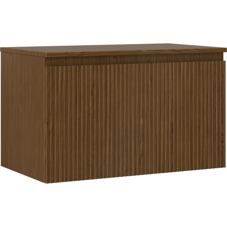 Mexen Rivel dulap baie sub chiuvetă 80 cm cu blat, 1 sertar, cu caneluri, nuc - 91A20-08047-1-BFC86