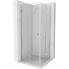 Mexen Lima Duo 80 x 80 cm-es, összehajtható zuhanykabin, átlátszó, króm - 856-080-080-02-00