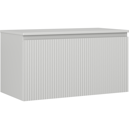 Dulap de baie Mexen Rivel sub lavoar 90 cm cu blat, 1 sertar, canelat, gri mat - 91A20-09047-1-BFC62