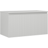 Dulap de baie Mexen Rivel sub lavoar 90 cm cu blat, 1 sertar, canelat, gri mat - 91A20-09047-1-BFC62