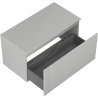 Dulap de baie Mexen Rivel sub lavoar 90 cm cu blat, 1 sertar, canelat, gri mat - 91A20-09047-1-BFC62