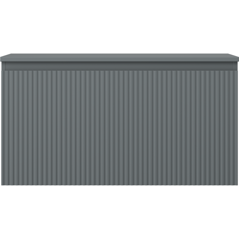 Mexen Rivel dulap baie sub lavoar 90 cm cu blat, 1 sertar, canelat, grafit mat - 91A20-09047-1-BFC66