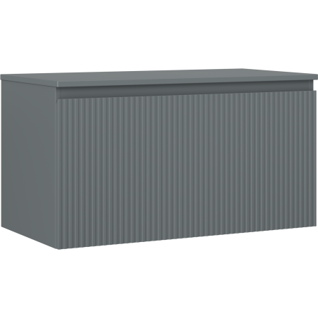 Mexen Rivel dulap baie pentru lavoar 90 cm cu blat, 1 sertar, riflat, grafit mat - 91A20-09047-1-BFC66