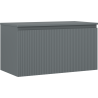 Mexen Rivel dulap baie pentru lavoar 90 cm cu blat, 1 sertar, riflat, grafit mat - 91A20-09047-1-BFC66