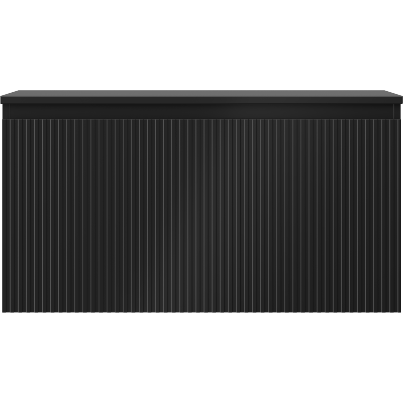 Mexen Rivel dulap pentru baie sub lavoar 90 cm cu blat, 1 sertar, canelat, negru mat - 91A20-09047-1-BFC71