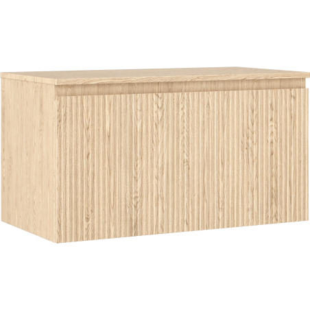 Mexen Rivel dulap baie sub lavoar 90 cm cu blat, 1 sertar, canelat, stejar - 91A20-09047-1-BFC81