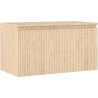 Mexen Rivel dulap baie sub lavoar 90 cm cu blat, 1 sertar, canelat, stejar - 91A20-09047-1-BFC81