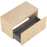 Mexen Rivel dulap baie sub lavoar 90 cm cu blat, 1 sertar, canelat, stejar - 91A20-09047-1-BFC81