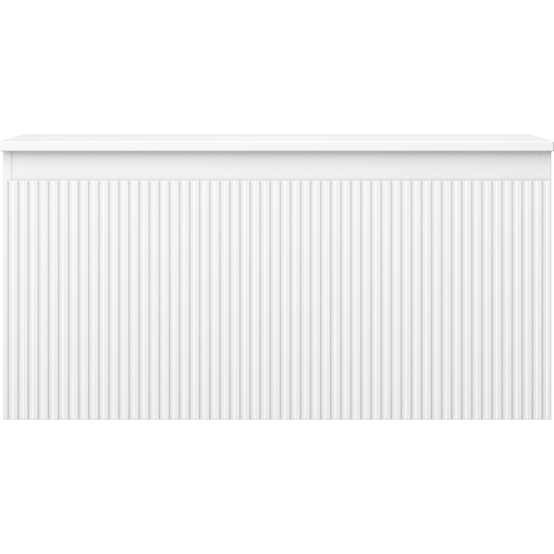 Mexen Rivel 100 cm-es mosdó alatti fürdőszobaszekrény lappal, 1 fiókos, bordázott, fehér matt - 91A20-10047-1-BFC01